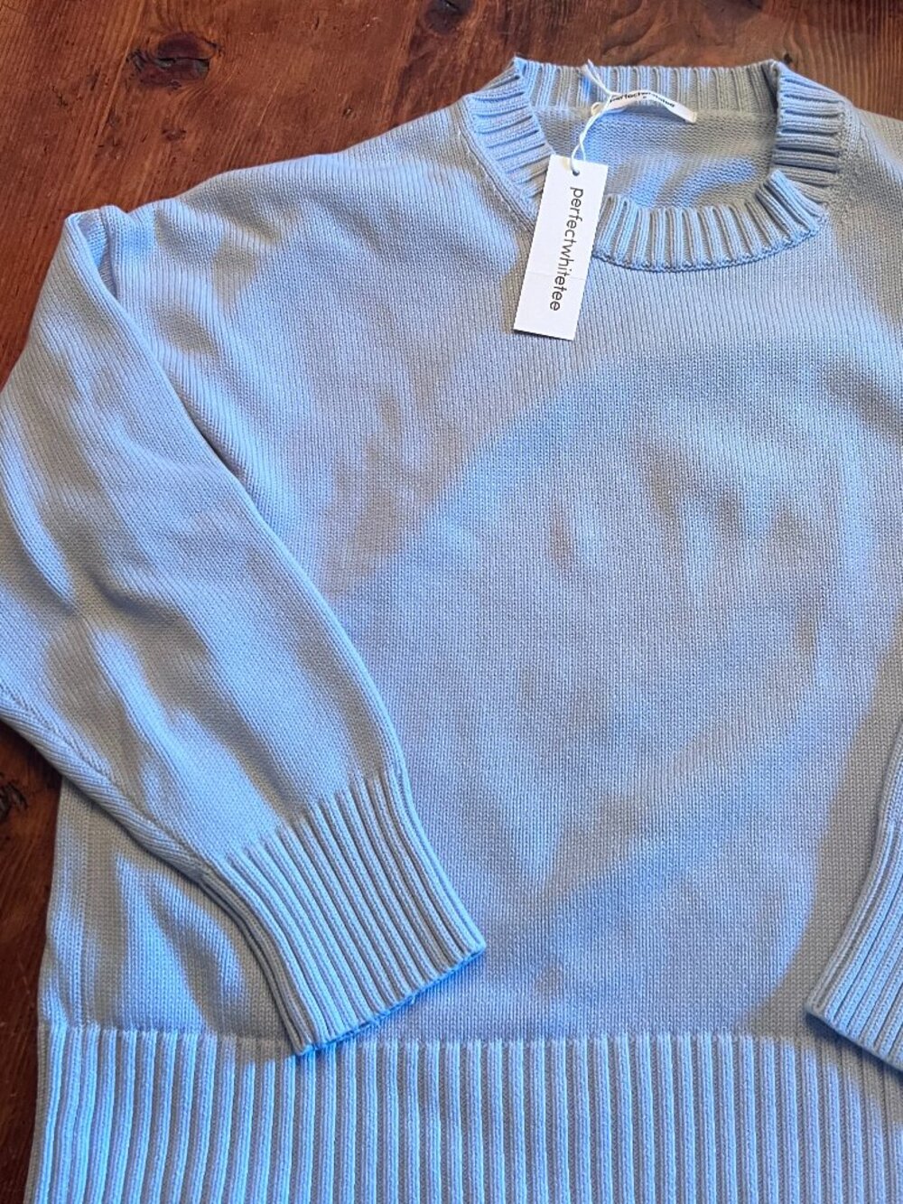 Perfect White Tee Janet Sweater Size S Light Blue